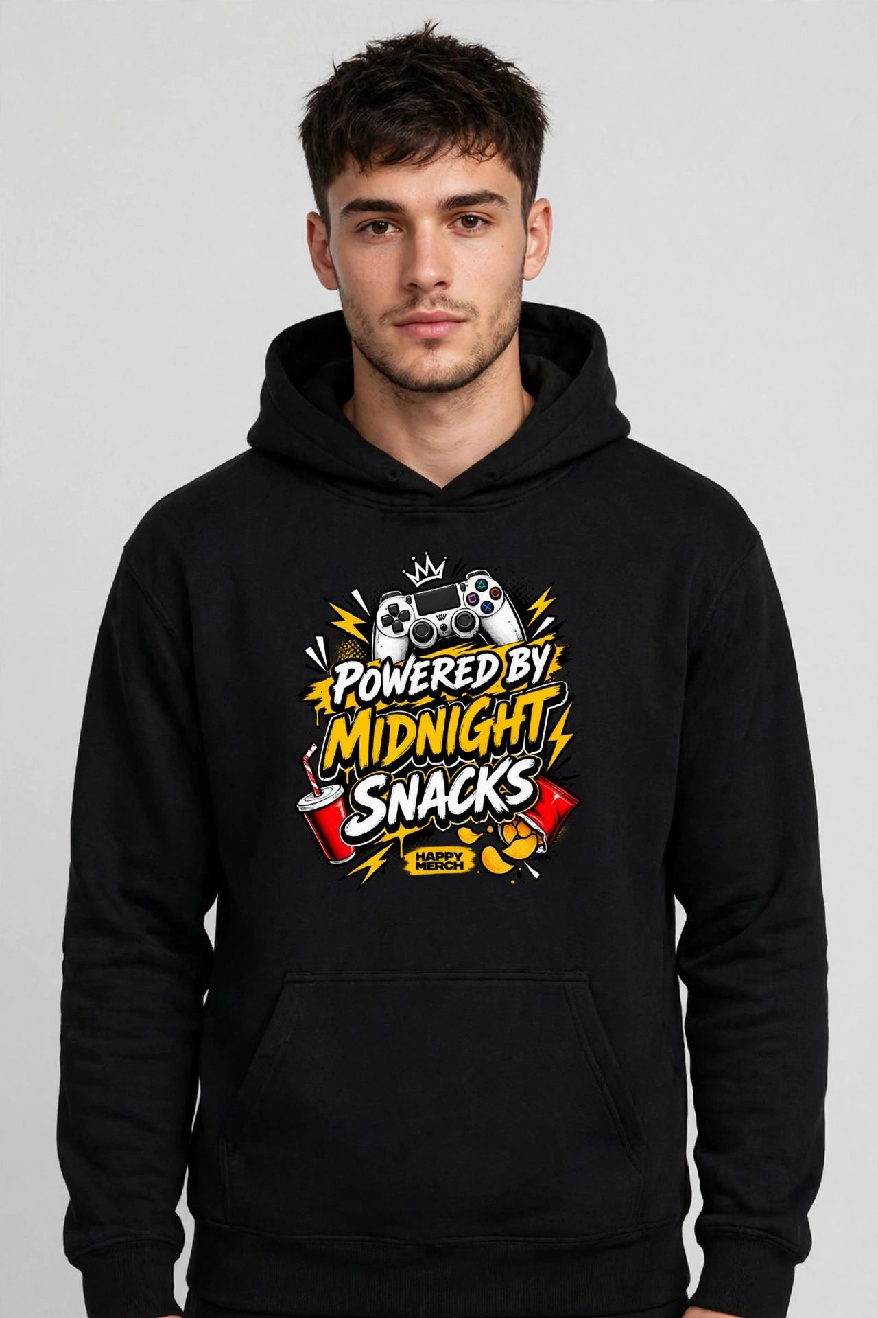 Powered by Midnight Snacks Gaming Hoodie | Unisex Graphic Hoodie