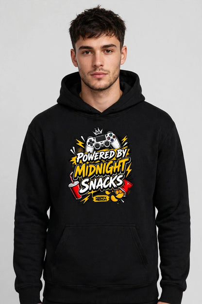 Powered by Midnight Snacks Gaming Hoodie | Unisex Graphic Hoodie