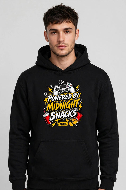 Powered by Midnight Snacks Gaming Hoodie | Unisex Graphic Hoodie