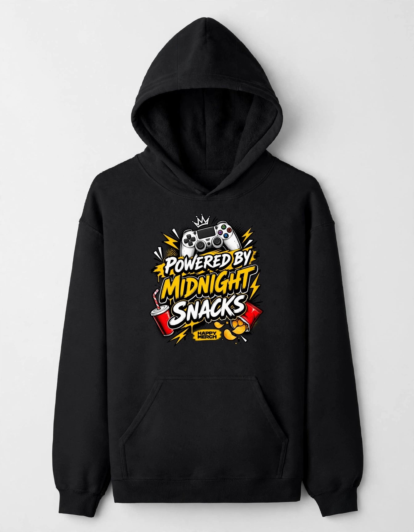 Powered by Midnight Snacks Gaming Hoodie | Unisex Graphic Hoodie