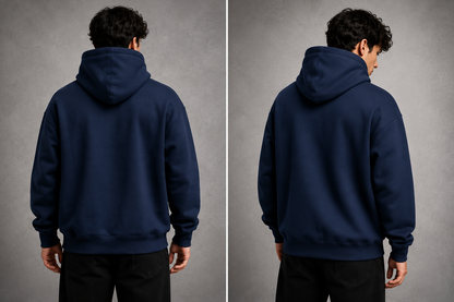 Game Paused Talk Fast Graphic Unisex Cotton Terry Hoodie – Navy Blue