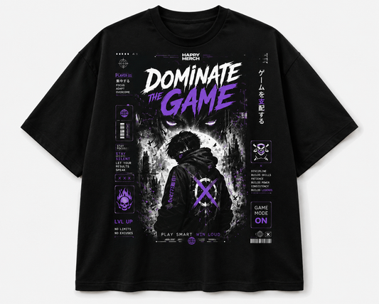 Dominate The Game Oversized Graphic T-Shirt