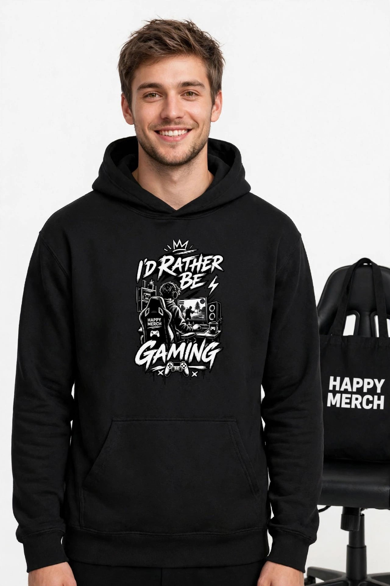 I’d Rather Be Gaming Graphic Hoodie | Unisex Gaming Hoodie
