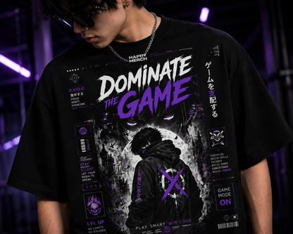 Dominate The Game Oversized Graphic T-Shirt